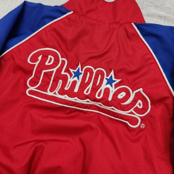 Vintage MLB Philadelphia Phillies Baby Windbreaker Jacket Kid Athlete, 3-6 Month - Picture 7 of 14